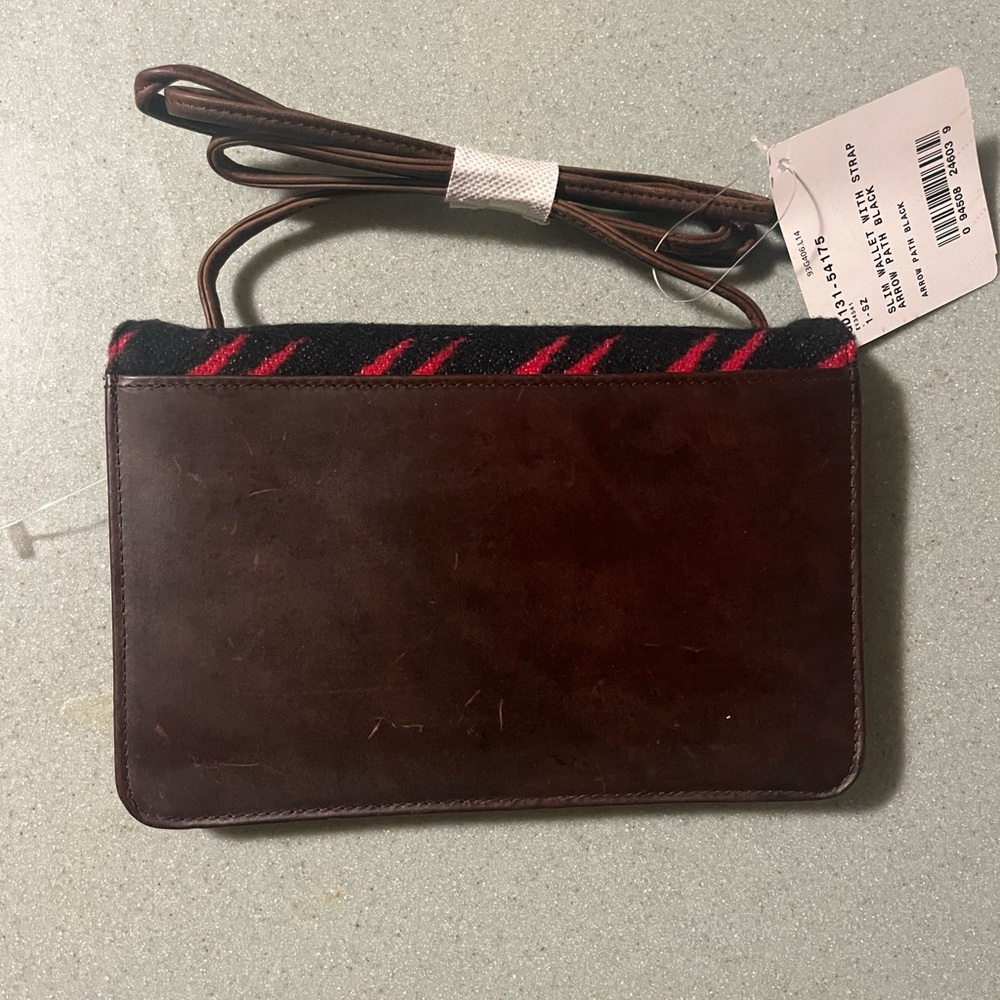 Pendleton Black Crossbody with Orange, Yellow, Bl… - image 3